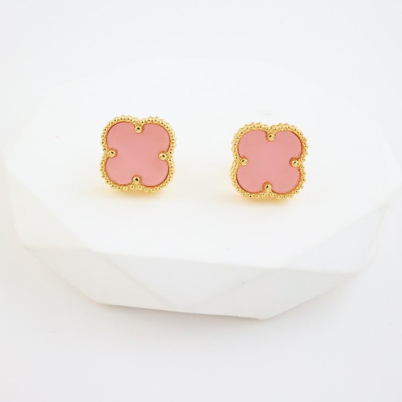 Серьги из титановой стали с четырьмя лепестками клевера, персонализированные женские серьги Ins Netroots, трепещущие на ветру, тот же абзац