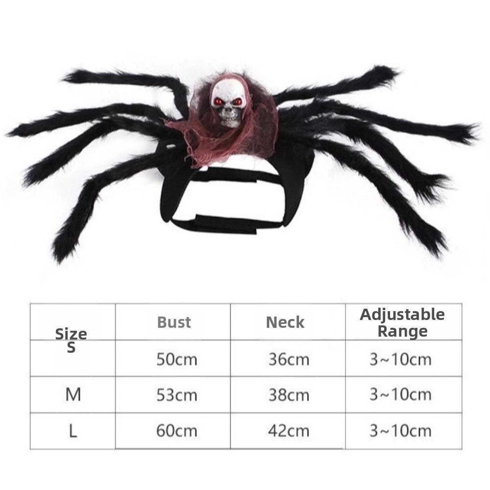 Small To Large Sizes Pet Spider Costume Skull Face Design Halloween Spider Costume  for Party Prop