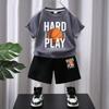 Летний комплект для мальчиков Детский короткий топ Футболка для мальчиков Шорты Баскетбольная форма Детский комплект Мальчики
