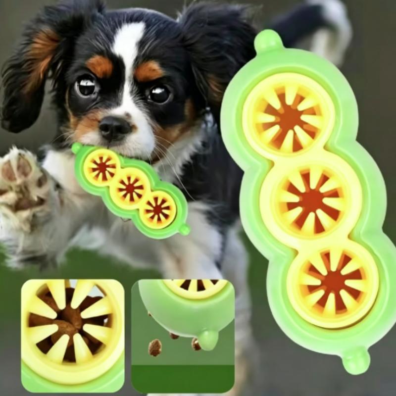 Pea Shaped Dog Treat Dispensing Toy Puzzle Slow Feeder IQ Training Mental Stimulation Pet Toy for Large Medium Small Dogs