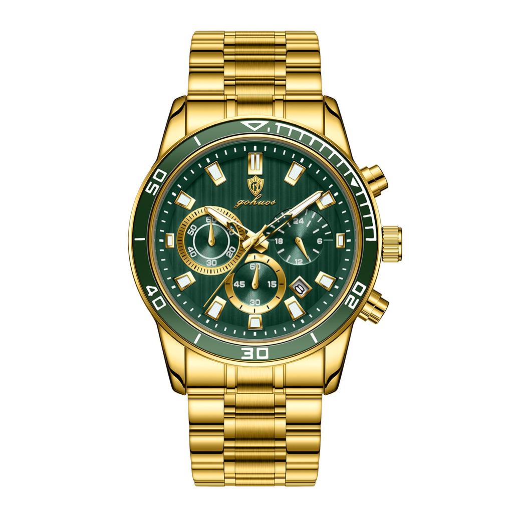 Gohuos 9817 Quartz Movement Fashion Wristwatch Stainless Steel Band Waterproof Business Style Male Clock in Stock Watch for Men