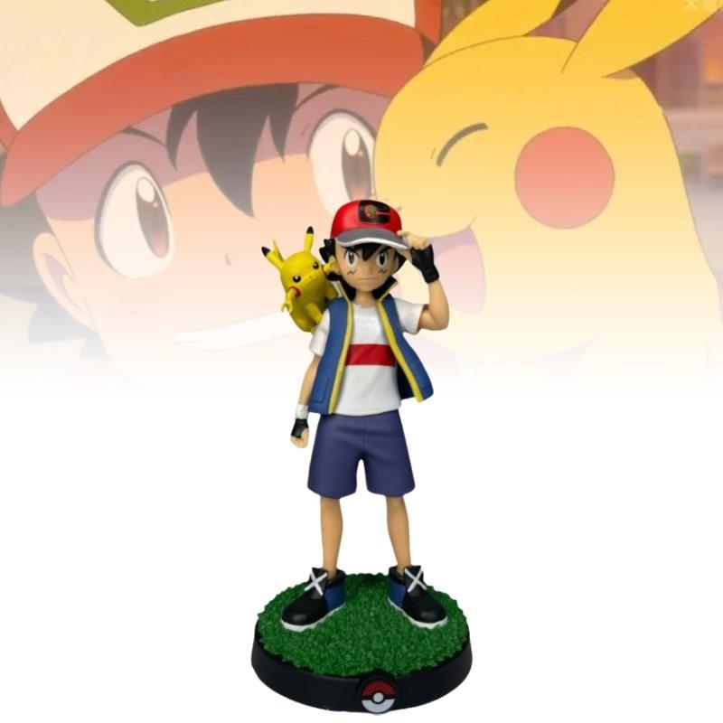 Очаровательная фигурка Пикачу и Эша Коллекционная игрушка Модель из ПВХ Идеально подходит для подарков и декора