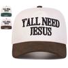 Унисекс Бейсболки с вышивкой букв 'Y'All Need Jesus' Весна Осень Уличные Регулируемые Повседневные Кепки Кепка от солнца Спортивная Кепка