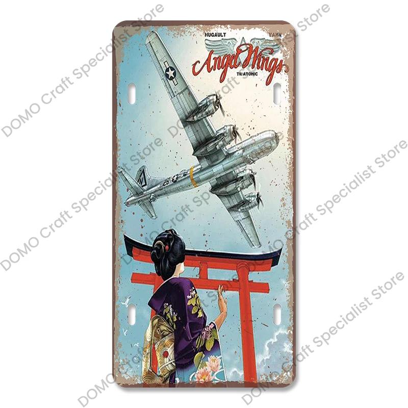 Авиагонки Металлическая Табличка Жестяная Вывеска Ретро Лучший Стрелок Самолет Металлический Постер Гараж Клуб Бар Домашнее Настенное Украшение 15x30см