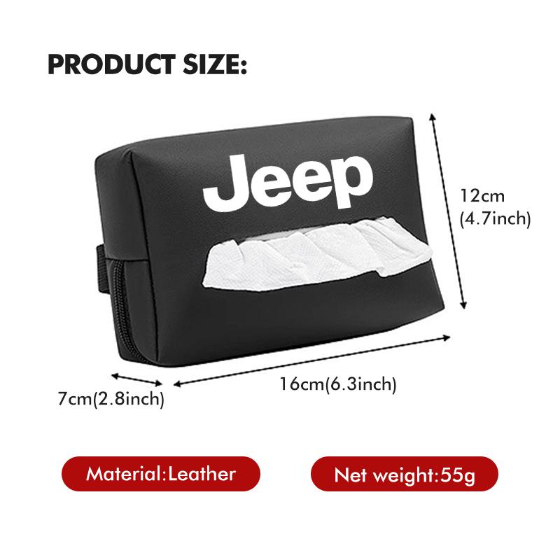 For Jeep Multi-Function Car Tissue Box Storage Box Interior Accessories Grand Cherokee Patriot Renegade Compass Wrangler AKN1