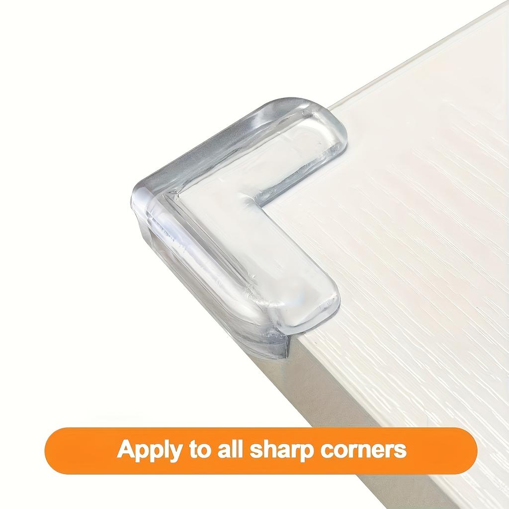 5pcs Transparent Silicone Corner Protector Set, Safe Edge Guards for Power Outlets and Table Corners Corner Protector