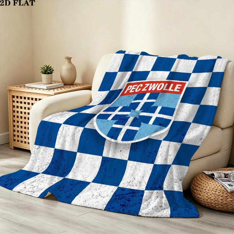 Pec Zwolle Print Flannel Blanket, High quality Comfortable for All Seasons, Home Decor, Warmth and Comfort, Perfect for Christmas Gifts