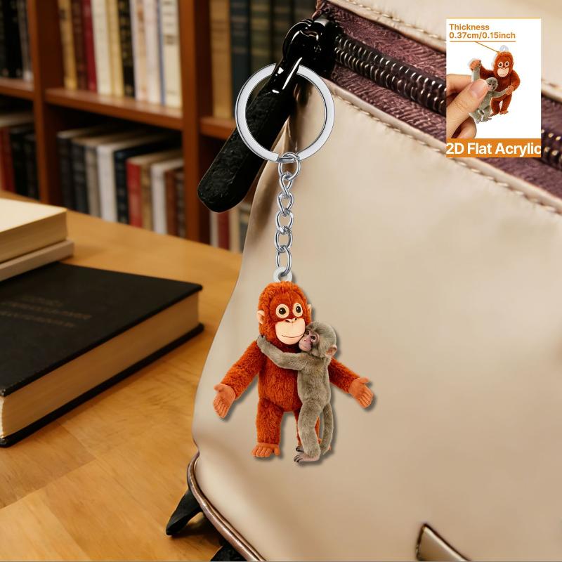 Punch The Monkey Plush Doll Keychain Cartoon Anime Toy Bag Pendant Colleague Desk Ornaments Gift