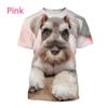 Harajuku Style Animal Print Streetwear Top  Schnauzer Puppy 3D T Shirt Men and Women Casual Cute Dog T Shirt