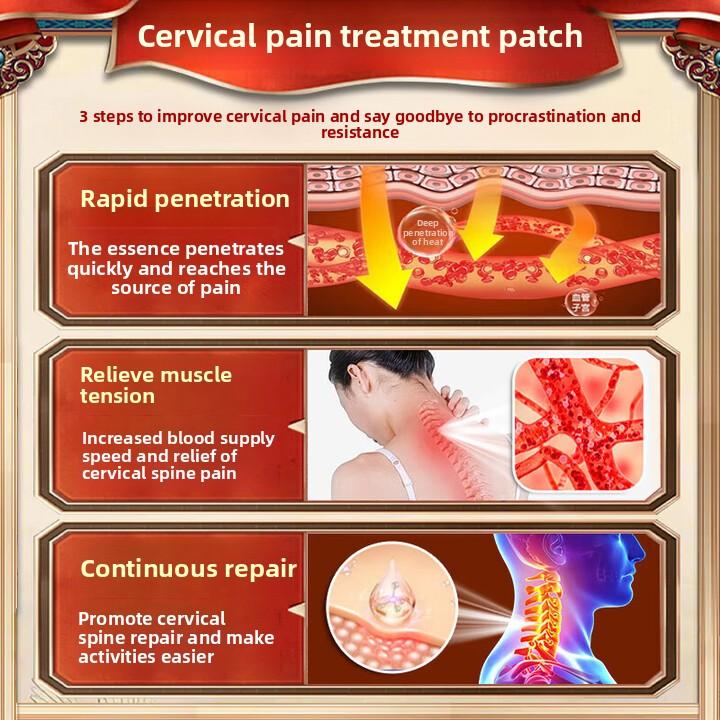 Say Goodbye To Neck Pain! Deep Penetrating Heat Patch for Cervical Soreness & Stiffness