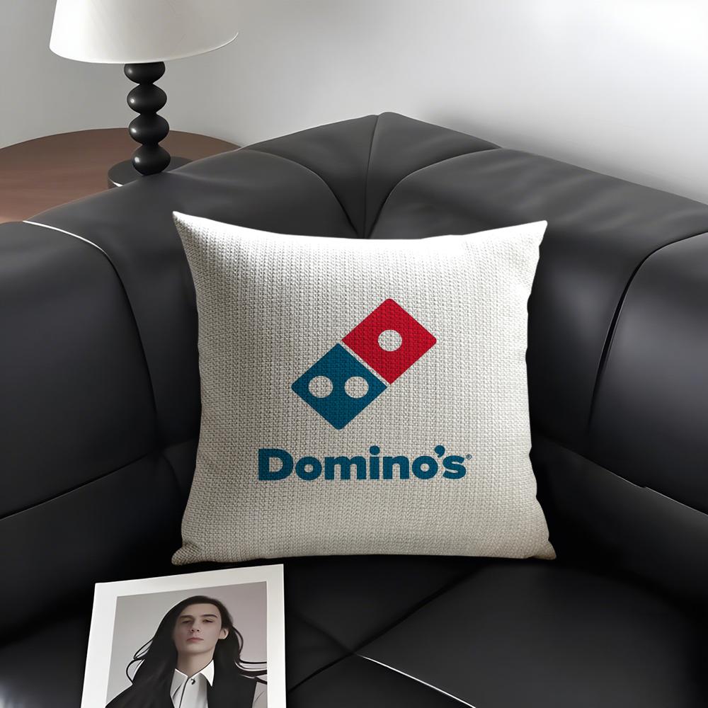 D-Domino'S Pizza Чехол на подушку Натуральный лен Органическая ткань Двусторонняя печать Диван Домашний декор Подарок Чехол для подушки