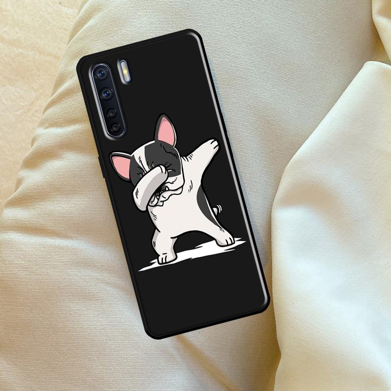 French Bulldog Case For Oppo A96 A76 A16 A18 A38 A58 A78 A98 A74 A94 A54 A80 A60 A40 A15 A17 A57 A5 A6 Pro