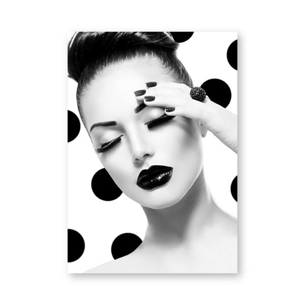 Современная красота, модная девушка, макияж и прически, постеры и принты, черно-белая картина для маникюрного салона, настенная живопись на холсте, Настенный декор
