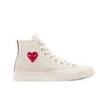 X Play Comme Des Garcons Single Heart Chuck 70 Hi Milk