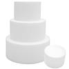4 Pcs Cake 10 8 6 for Display Polystyrene Round 5 Deep Foams Decor Adornment Ornament Dummies Props Window