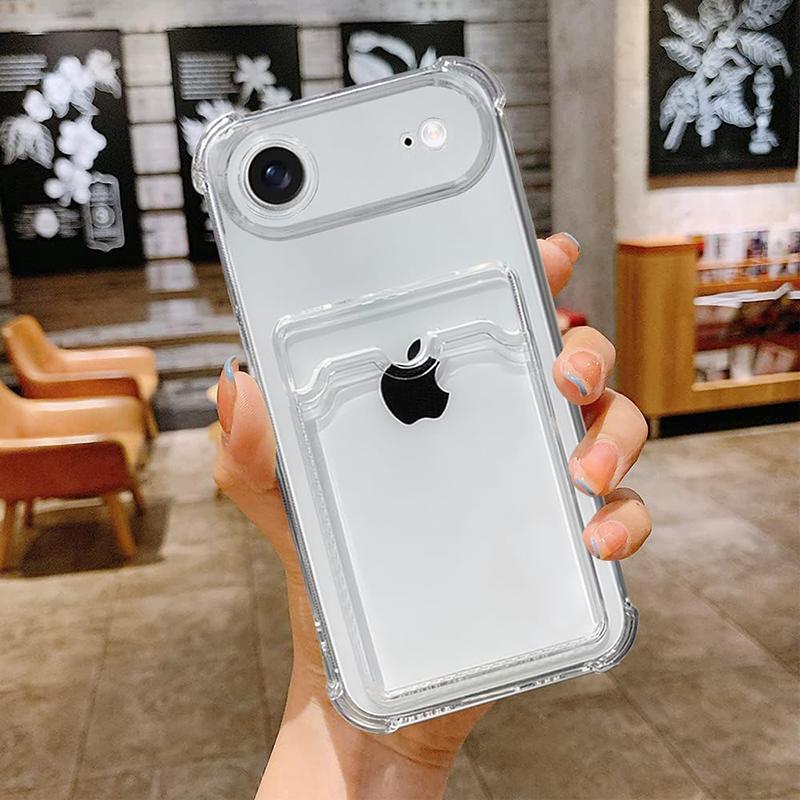 Ударопрочный прозрачный чехол-кошелек для iPhone 17 Air Pro Max, чехол 3D с подушками безопасности, ультратонкий мягкий силиконовый чехол для iPhone 17ProMax
