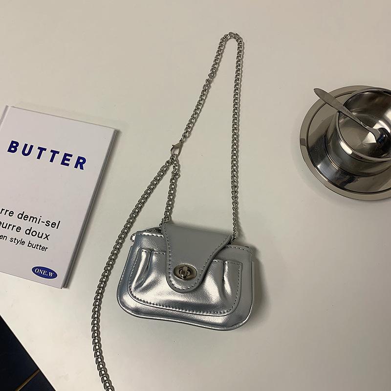 Мини-сумка через плечо из искусственной кожи, маленькая квадратная сумка-мессенджер, женская помада, кошелек для монет, сумка для хранения, откидная сумка на цепочке