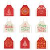 Merry Christmas Kids Cooking Apron Household Sleeveless Santa Claus Linen Apron Bib Room Apron 66x47cm