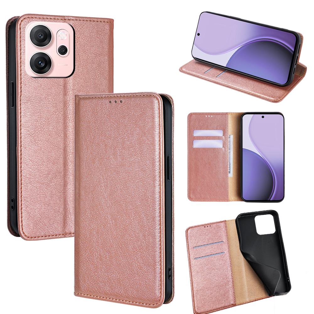 For Oppo Reno14 F 5G Case Wallet PU Leather Magnetic Auto-Absorbed Phone Cover