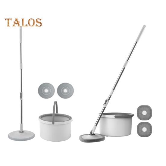 Швабра с выдвижной ручкой, вращающаяся на 360 градусов, для уборки полов из микрофибры, ведро для влажной и сухой уборки, набор для легкой уборки углов