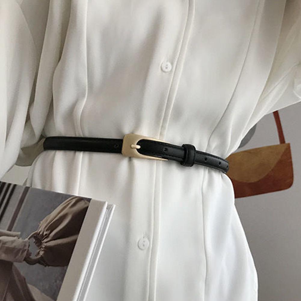 Модный женский тонкий пояс в стиле ретро, простой, подходящий ко всему, ремень, пряжка, платье, джинсы, аксессуары, декабрь H3V1
