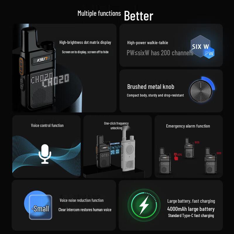 Компактная рация KSUN TFSI (Китайская версия)
