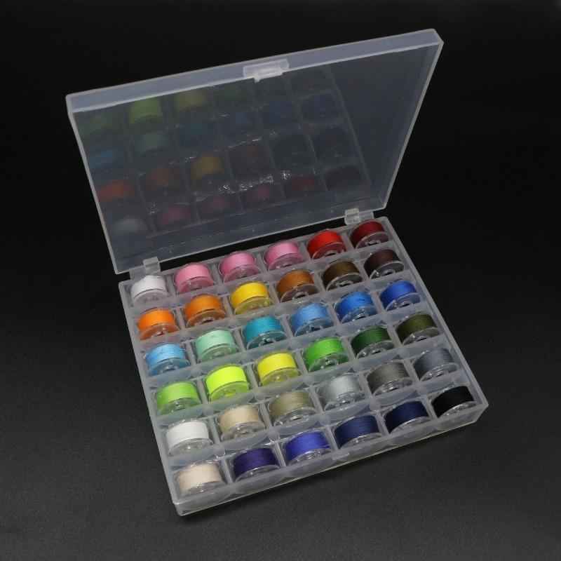 25/36 ячеек Набор цветных шпулек для бытовой швейной машины, Разноцветные швейные нитки, Практичный и простой в установке