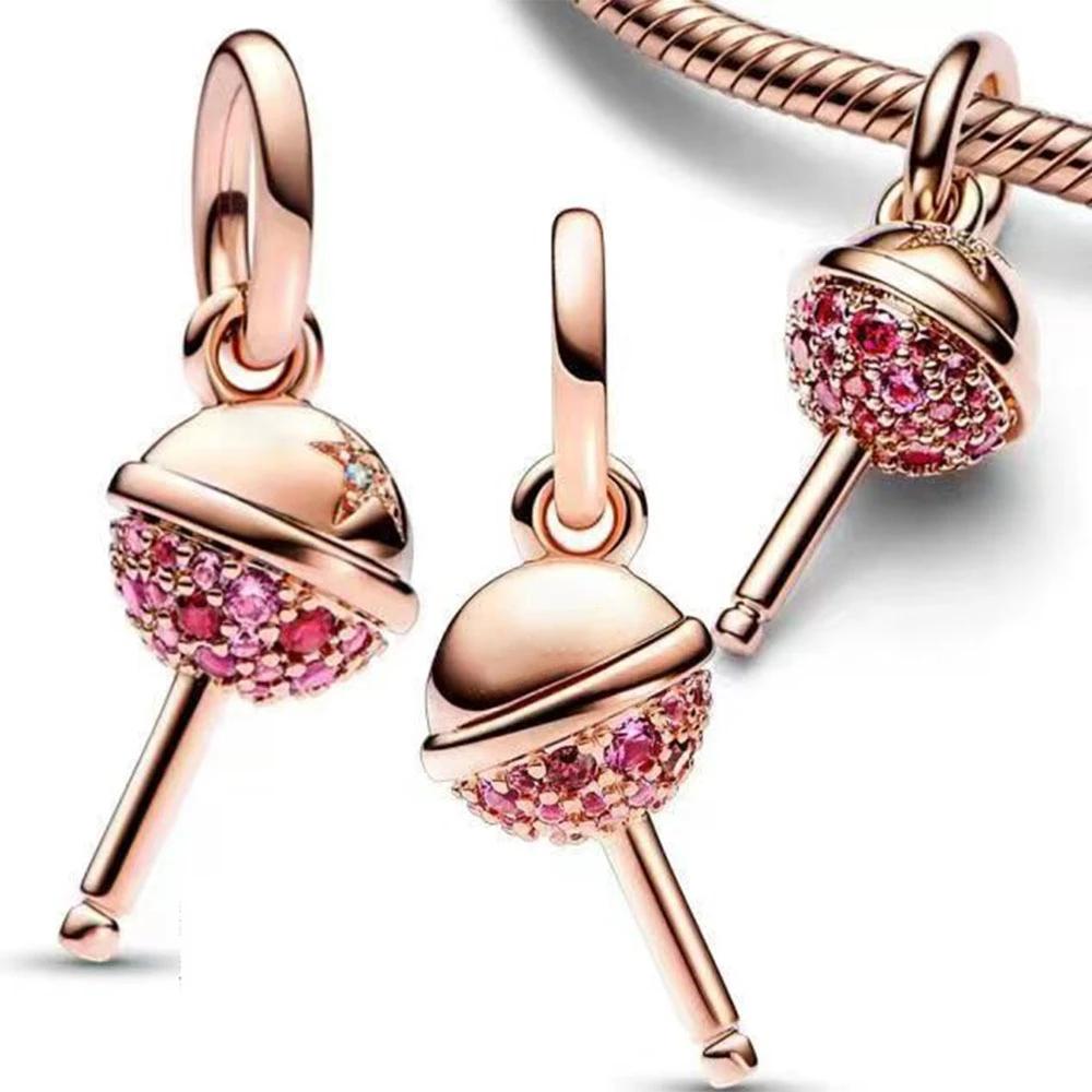 New 925 Silver Gold Plating Rabbit Cross Coffee Cup Pinecone Charms Beads Fit Original Bracelet Accessories For Women Gift