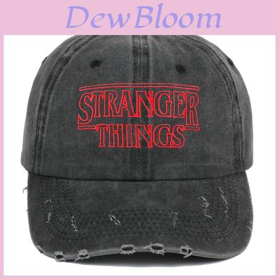 Винтажная вышитая бейсболка Stranger Things с эффектом потертости и защитой от солнца для фанатов