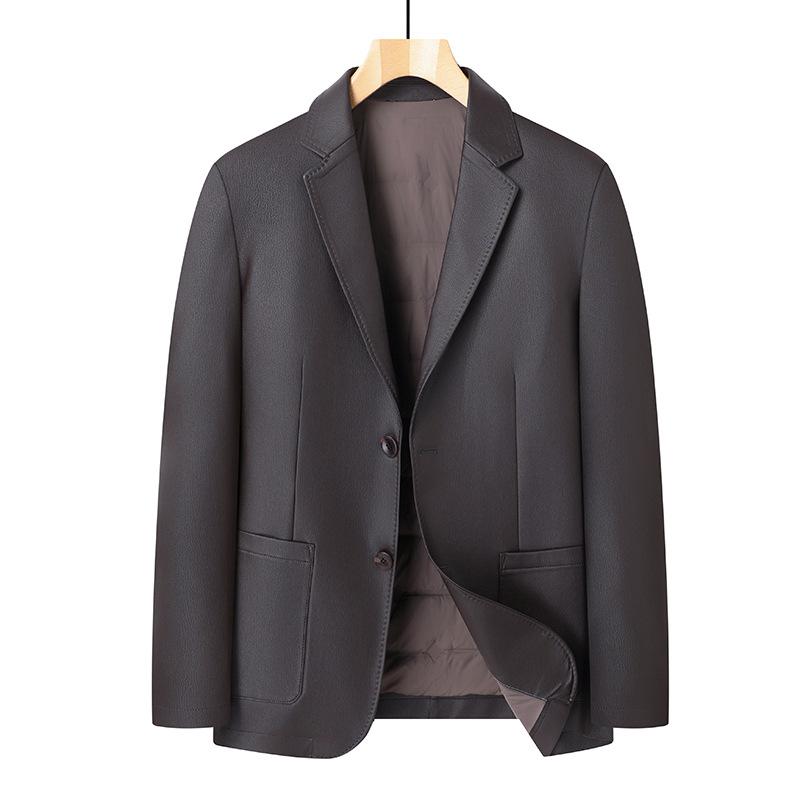 Куртка из натуральной кожи мужская куртка-пуховик из овчины осень новая мотоциклетная кожаная куртка воротник-стойка осенняя одежда