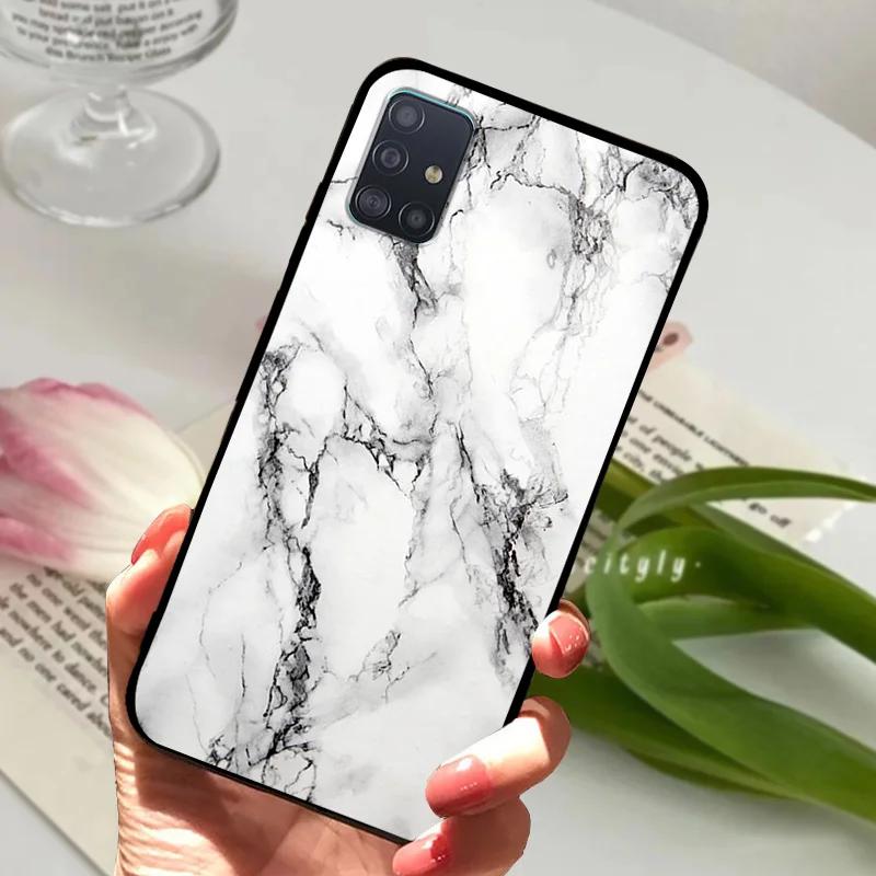Чехол для Samsung A71 4G 5G Мягкий Силикон ТПУ Задняя крышка телефона Для Samsung Galaxy A Quantum Чехлы A716N Ударопрочный Бампер Fundas