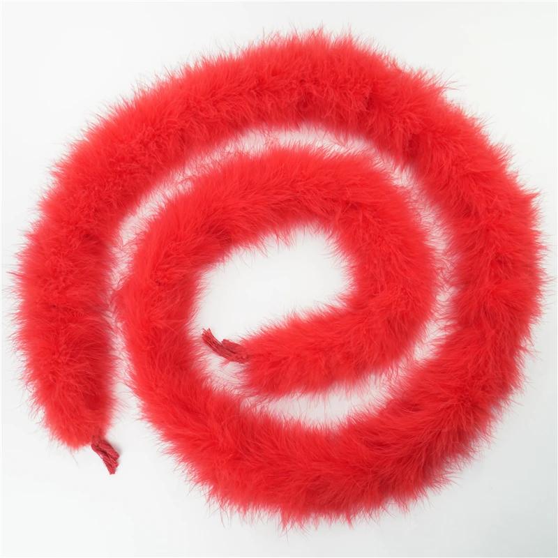 2Meters Turkey Feathers Boa Thick 50Grams Feather for Crafts Needlework Fringe Trim Boas Strip Carnival Wedding Decoration Decor