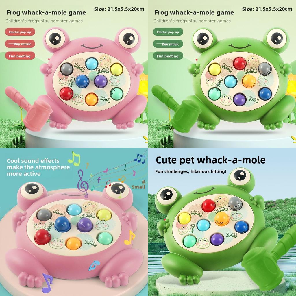 Childrens Touchactivated Frog Moles Whacking Game With Sound And Bright Colors For Learning