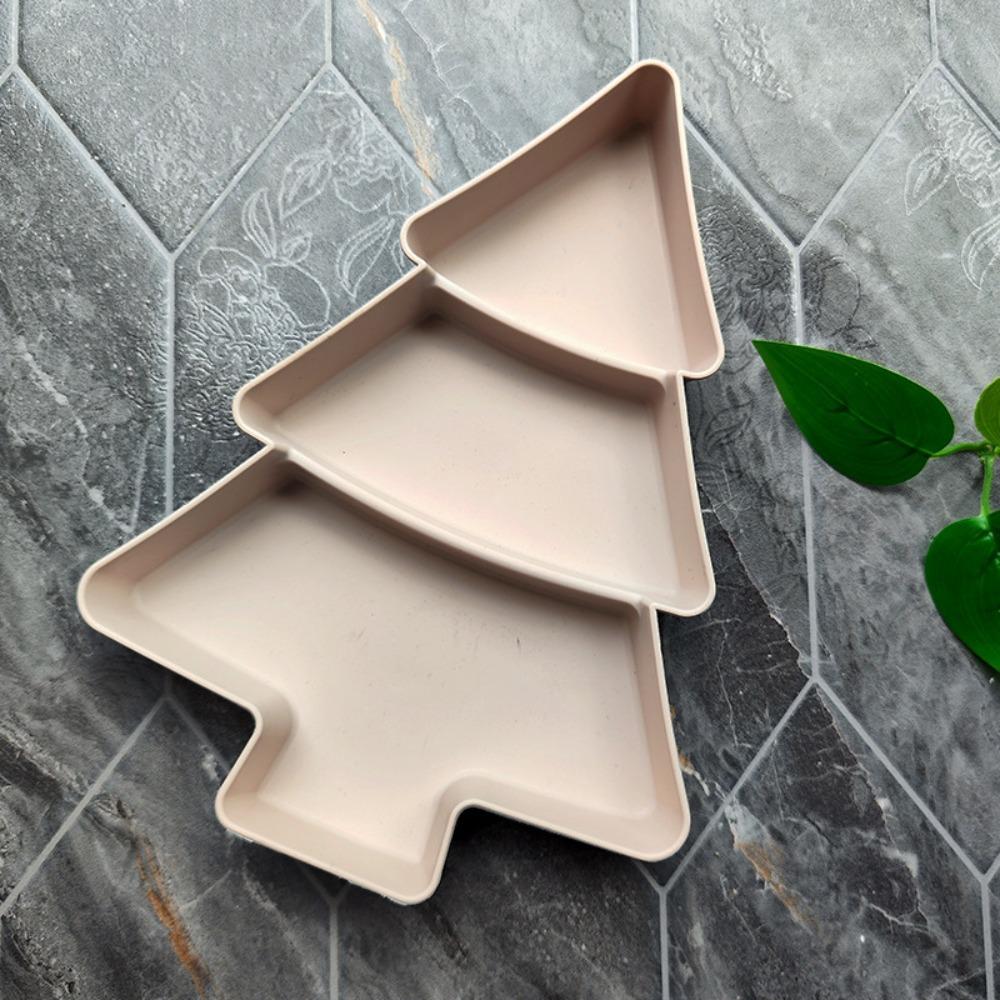 Big Capacity Plastic Candy Dish 3 Girds Plastic Tray Durable Tableware Home