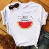 2023 New Women T-Shirt Watermelon One In A Melon Cartoon Printed Top Female T Shirts Harajuku Streetwear O-Neck Short Clothes