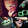 2Pcs Devil Tooth Fangs Halloween Decorative Luminous Dentures