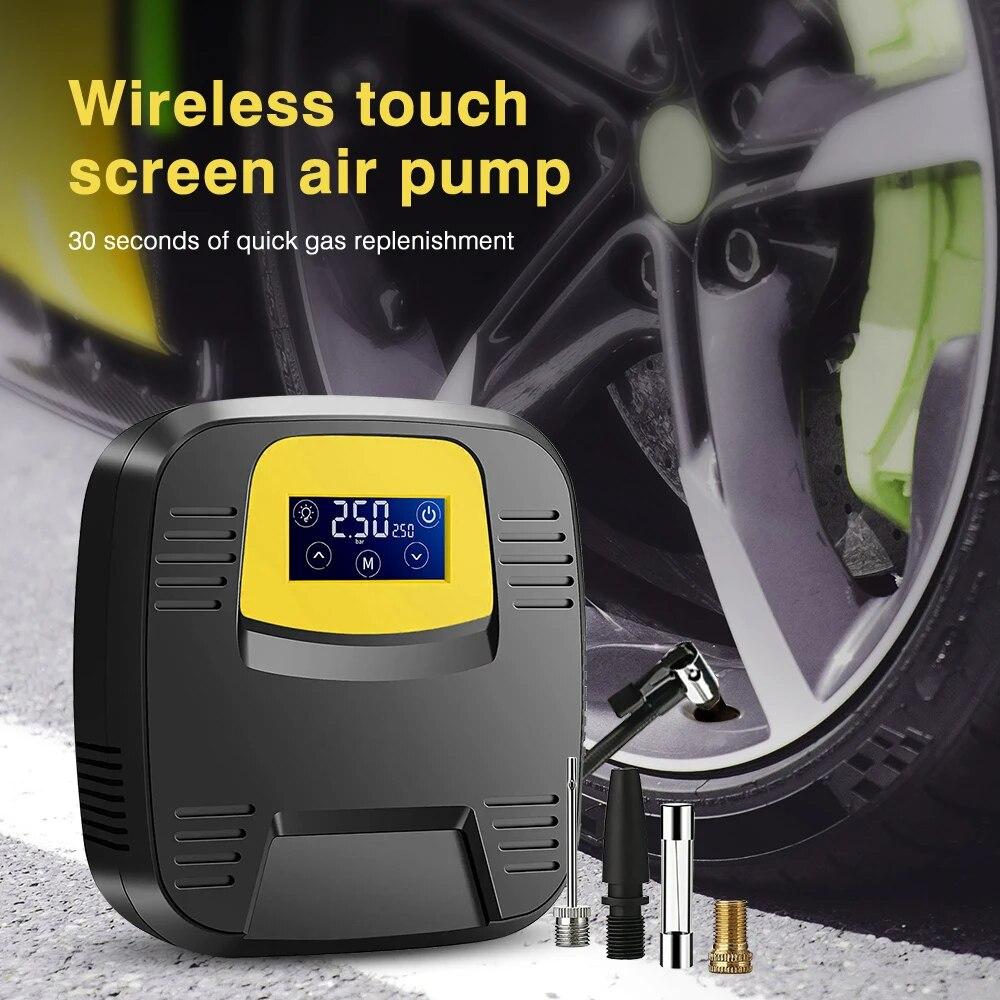 New Digital Display Car Tire Inflator Pump 150PSI Portable Car Air Compressor 12V Electric Inflator LED Light for Motorcycle Bicycle