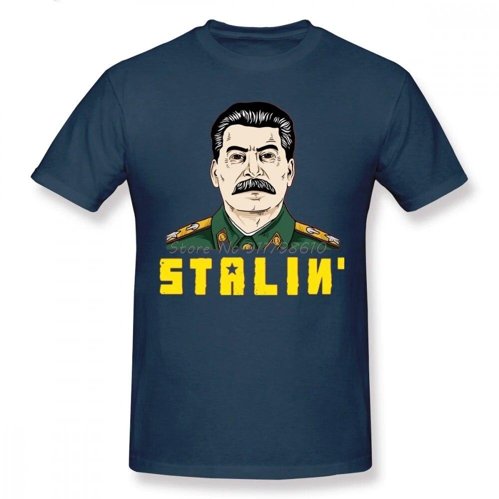 Stalin Cartoon Unisex T Shirt Plus Size O-neck Cotton Custom Short Sleeve T-shirt Unisex Tees Harajuku Streetwear