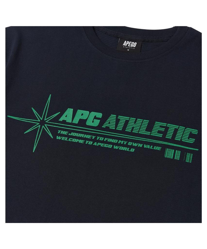 APEGO SPORTS Energetic Oversized Short Sleeve T-Shirt Navy
