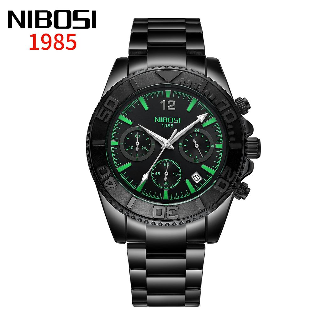 Роскошные деловые мужские часы с хронографом из нержавеющей стали с большим циферблатом, кварцевые часы с подсветкой, наручные часы Relogio Masculino