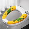 Four Seasons Cartoon Electrostatic Toilet Seat Cushion - Warm, Thickened, Adhesive Pad