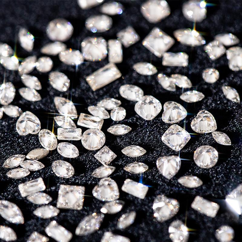 Украшения для ногтей с бриллиантами Flash Mini White Zircon Diy Manicure Украшения для ногтей с конским глазом Love Fat Square Diamond