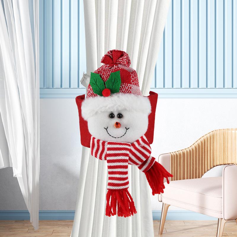 Классический мультяшный рождественский подхват для штор Санта Клаус Рождественская пряжка для штор Рождество