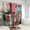 Абстрактное искусство Граффити Шторка для душа Красочная Декоративная Новинка для ванной комнаты, Водонепроницаемая и Прочная