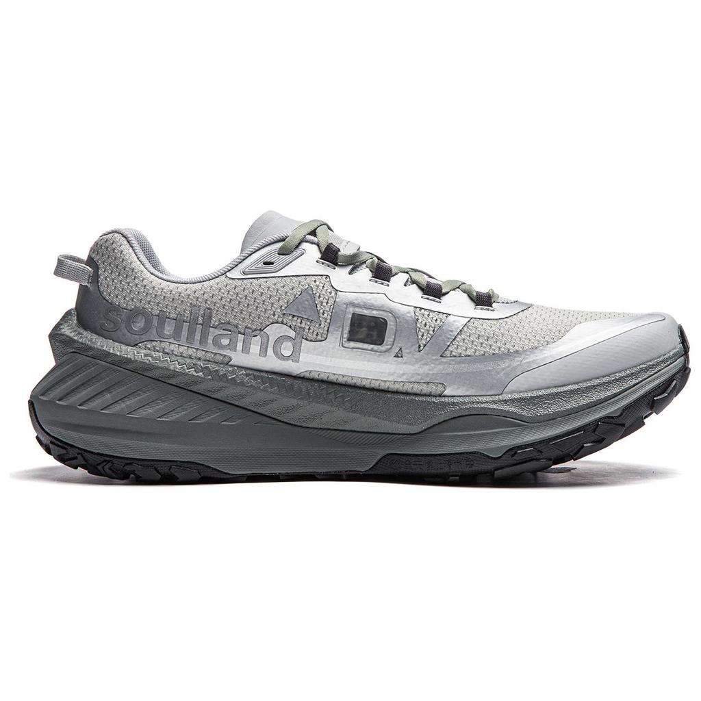 Кроссовки для бега Soulland X Li Ning Stability Support Shock Absorbation Non-Slip Wear Resistance Rebound Low-Top для мужчин, серые ARNU003-21