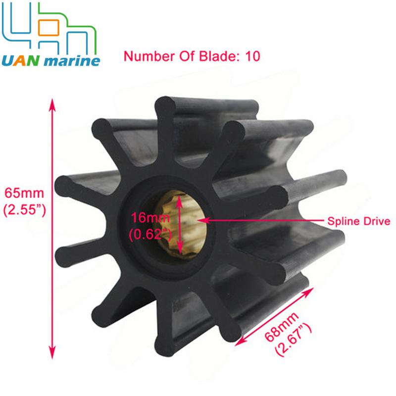 31130-0061 Marine Flexible Water Pump Impeller For Jabsco 31130-0061 31130-0061-P YANMAR 119593-42200 119593-42202 SP-130