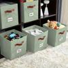 Foldable Open-top Fabric Storage Bin for Toys, Clothes, and Wardrobes