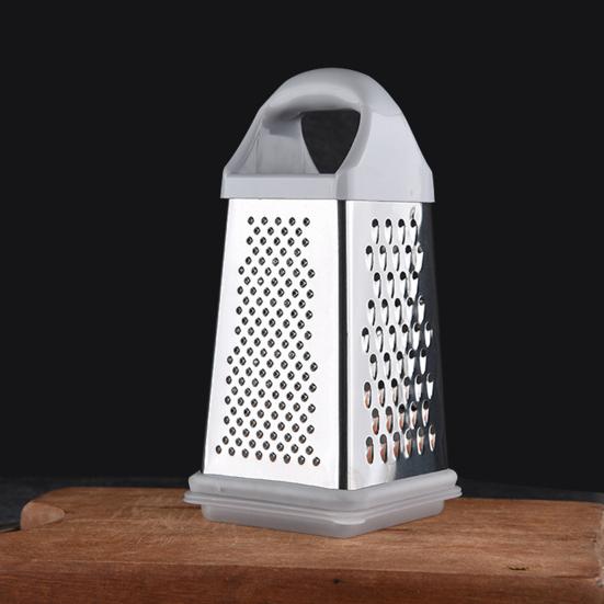 Терка для сыра с контейнером, коробчатая терка из нержавеющей стали для овощей, имбиря, картофеля, профессиональная ручная терка с 4 сторонами