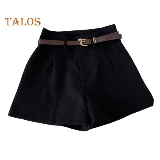 Женские шорты с высокой талией, застежкой-молнией, однотонные повседневные шорты с карманами, универсальные летние шорты