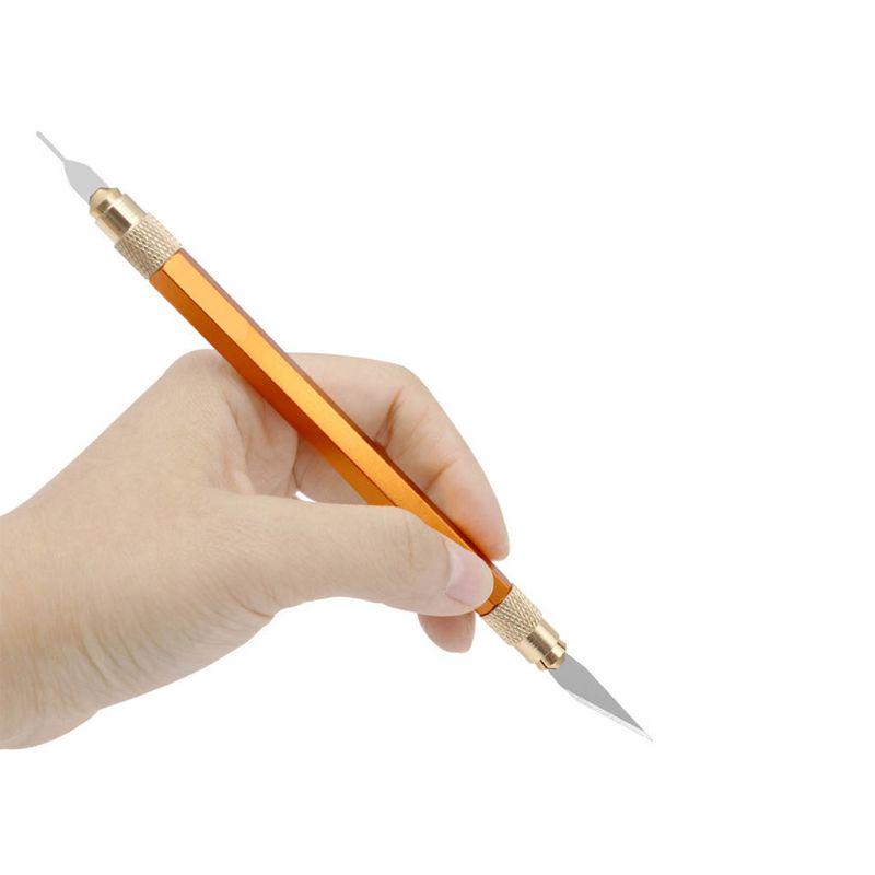 12 шт./комплект Лезвия для ремонта телефонов Стальные Художественные ножи для резьбы по дереву и скульптуры с ручкой Трафаретная бумага для резьбы DIY Резак